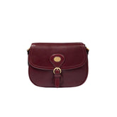 Borsa a tracolla con patta frontale Isadora, Bordeaux